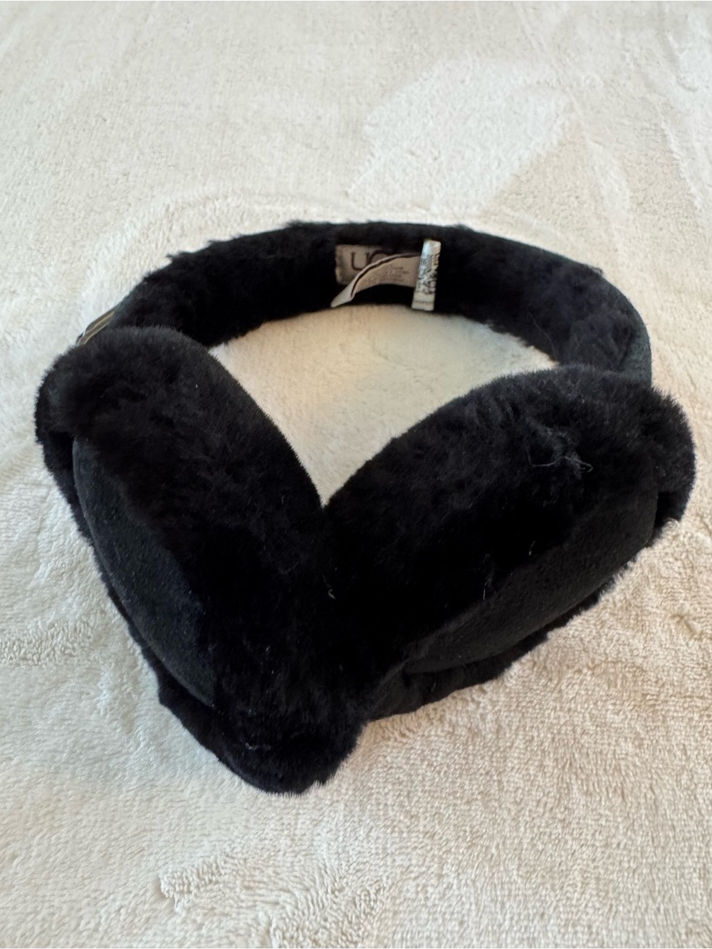 UGG Black Shearling Ear Muffs - Women's Cozy Winter Accessory